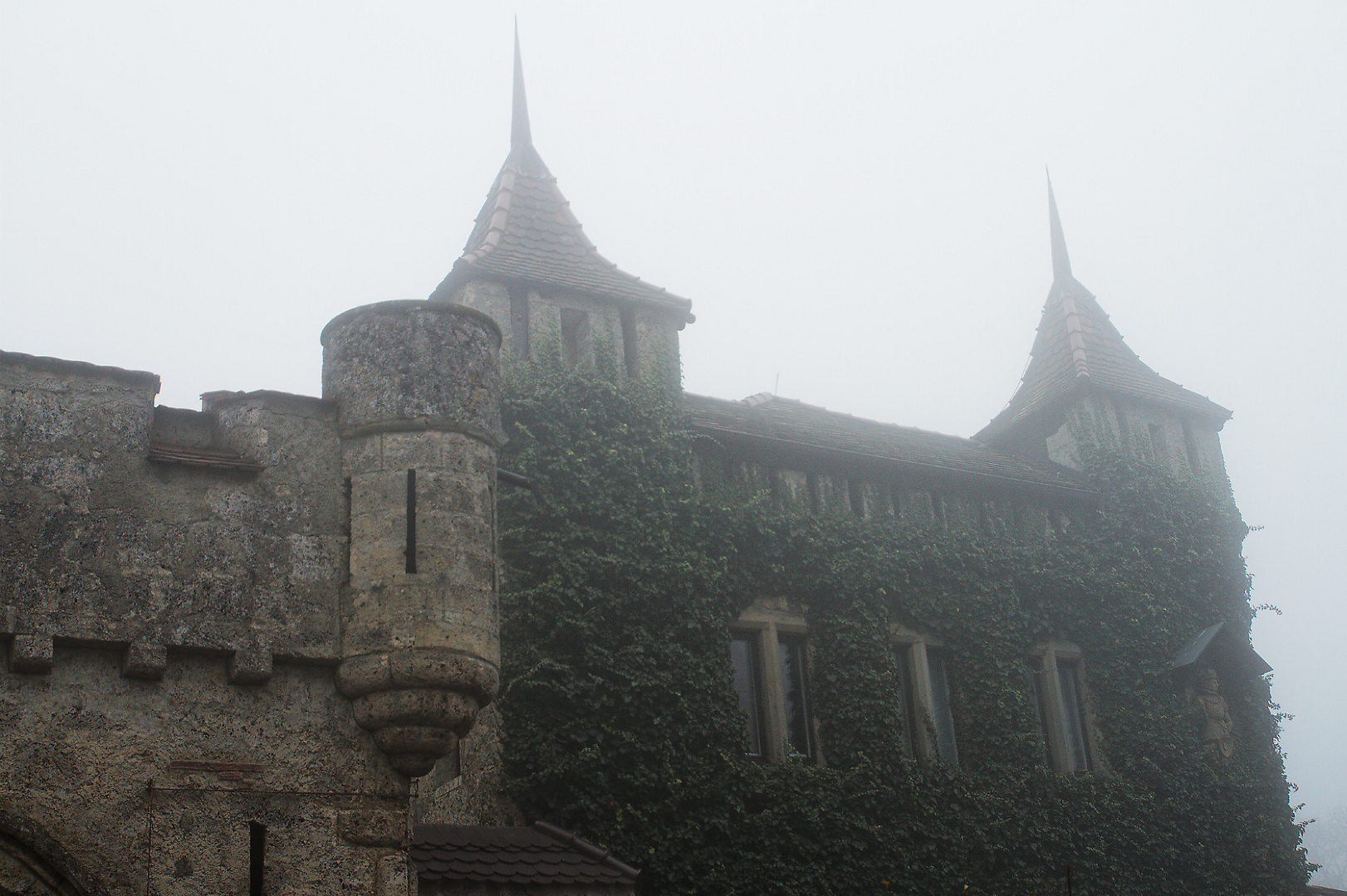 Schloss Lichtenstein im Nebel