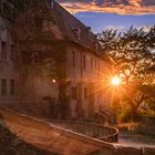 Schloss Lichtenstein im Sonnenuntergang