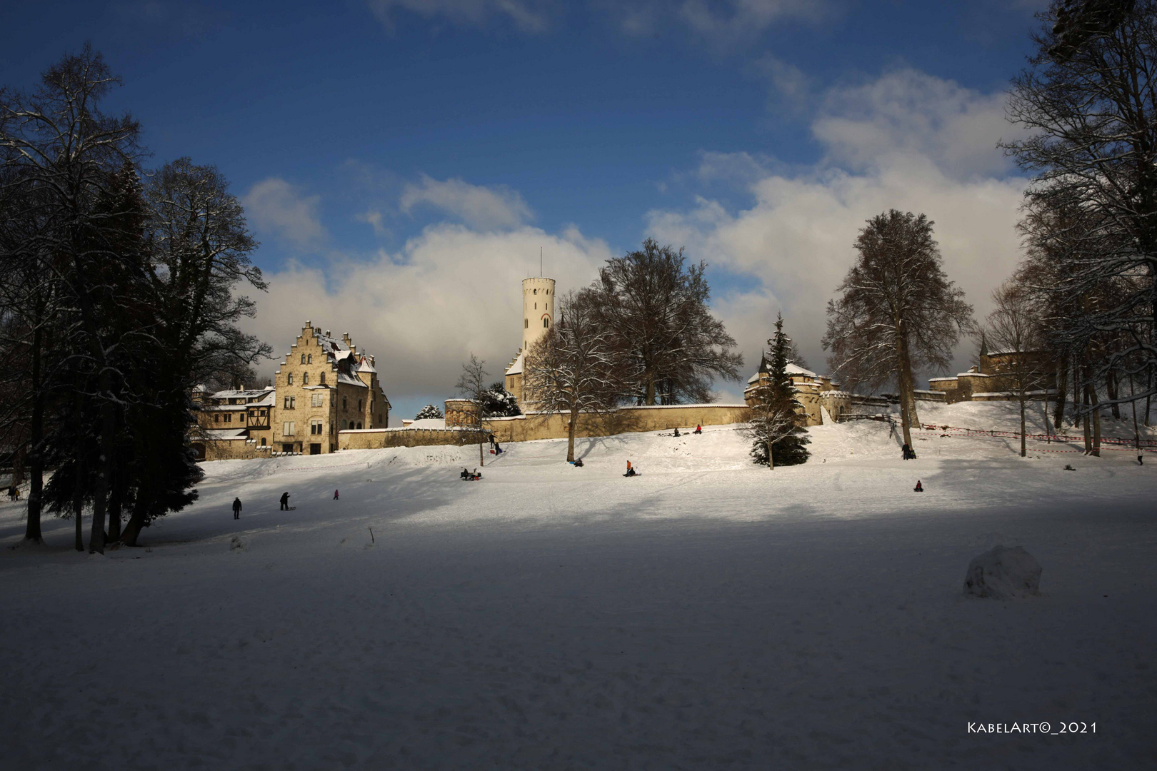 Schloss Lichtenstein im Winter