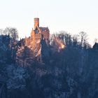 Schloss Lichtenstein nach Sonnenuntergang