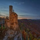 Schloss Lichtenstein zum Sonnenuntergang