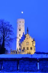 Schloss Lichtenstein zur blauen Stunde