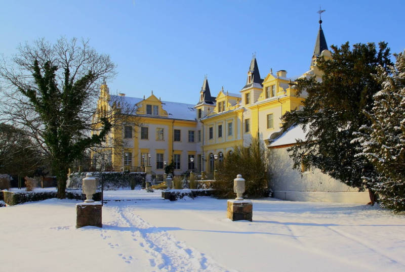 Schloss Liebenberg im Schnee