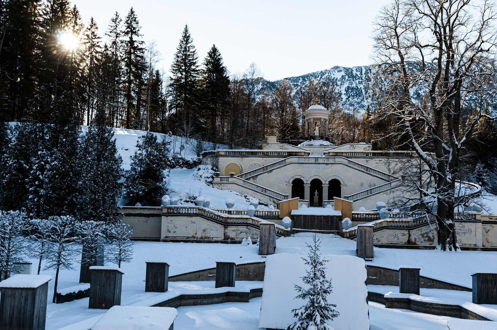 Schloß Linderhof im Winterschlaf