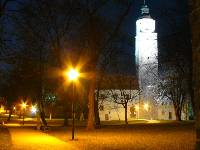 Schloß Lützen bei Nacht