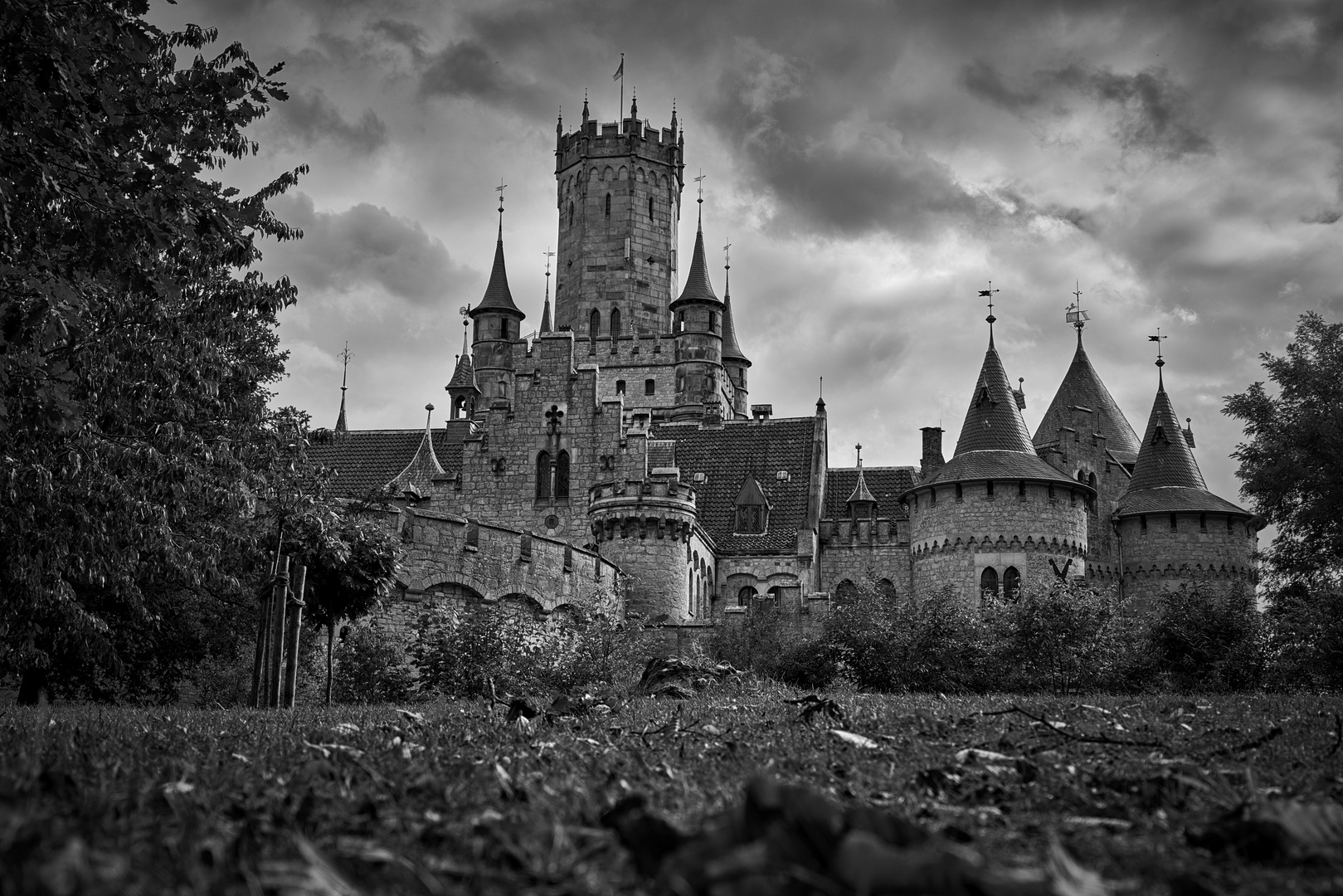 Schloss Marienburg Black and White