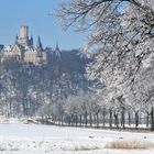 Schloss Marienburg im Schnee