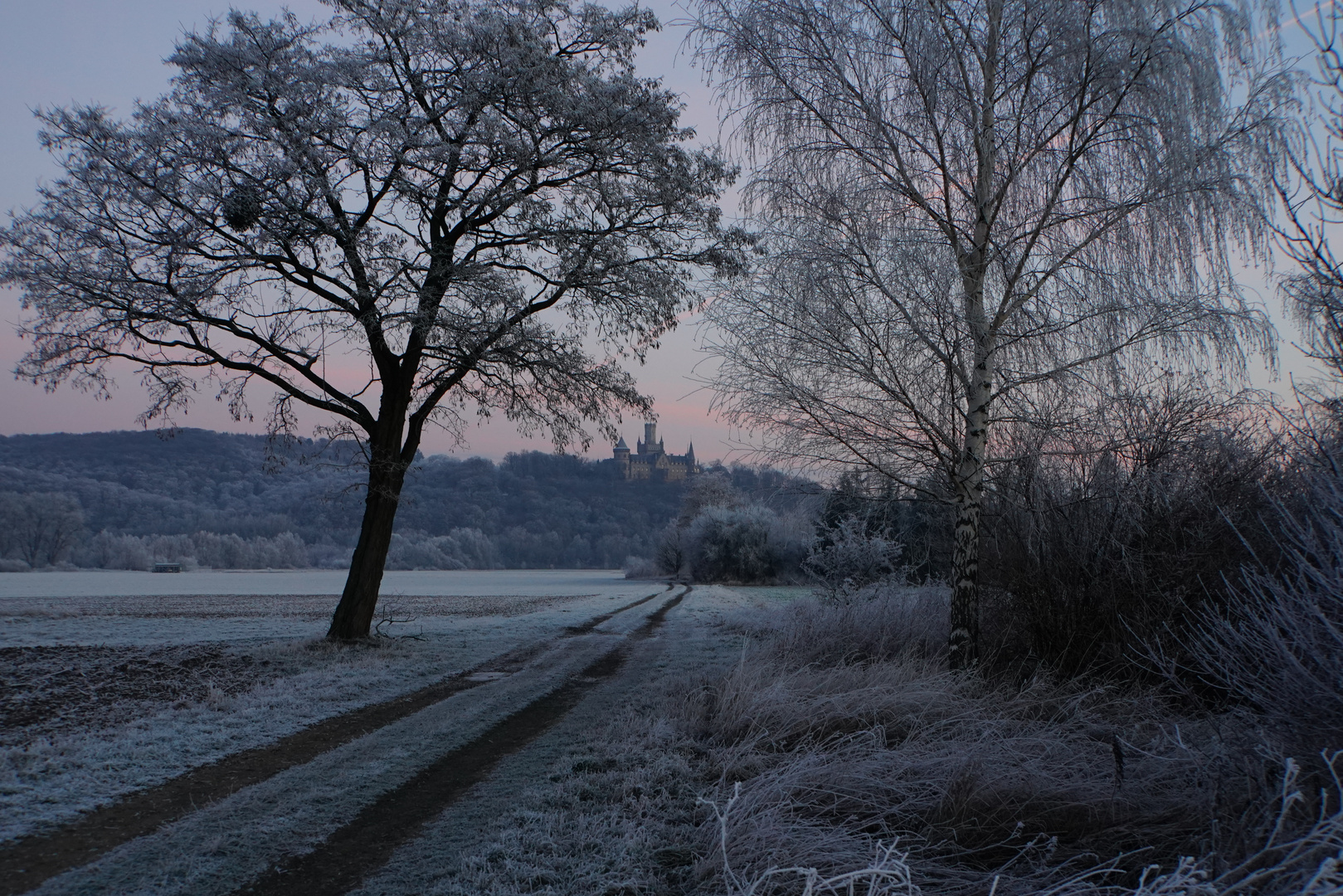 Schloss Marienburg zur blauen Stunde