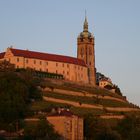 Schloss Melnik im Abendlicht.