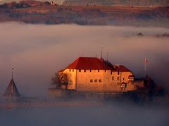 Schloss mit Kran