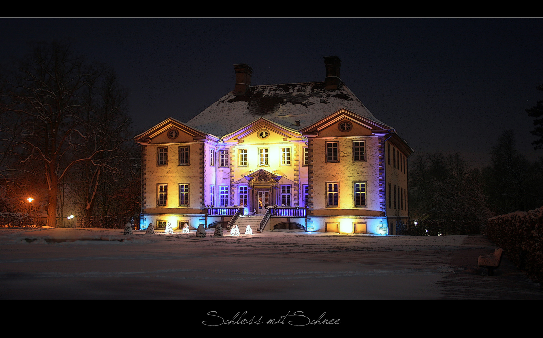 Schloss mit Schnee