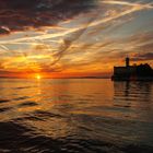 Schloß Montfort bei Sonnenuntergang (Langenargen-Bodensee)