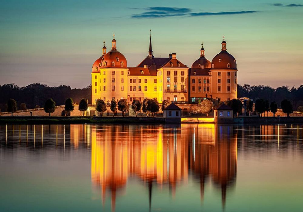 Schloss Moritzburg am Abend 