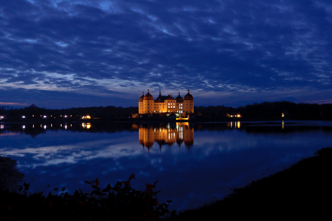 Schloss Moritzburg am Abend