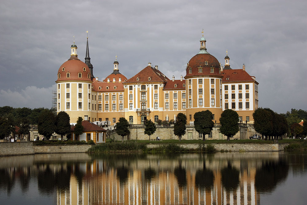 Schloss Moritzburg an einem drüben Tag