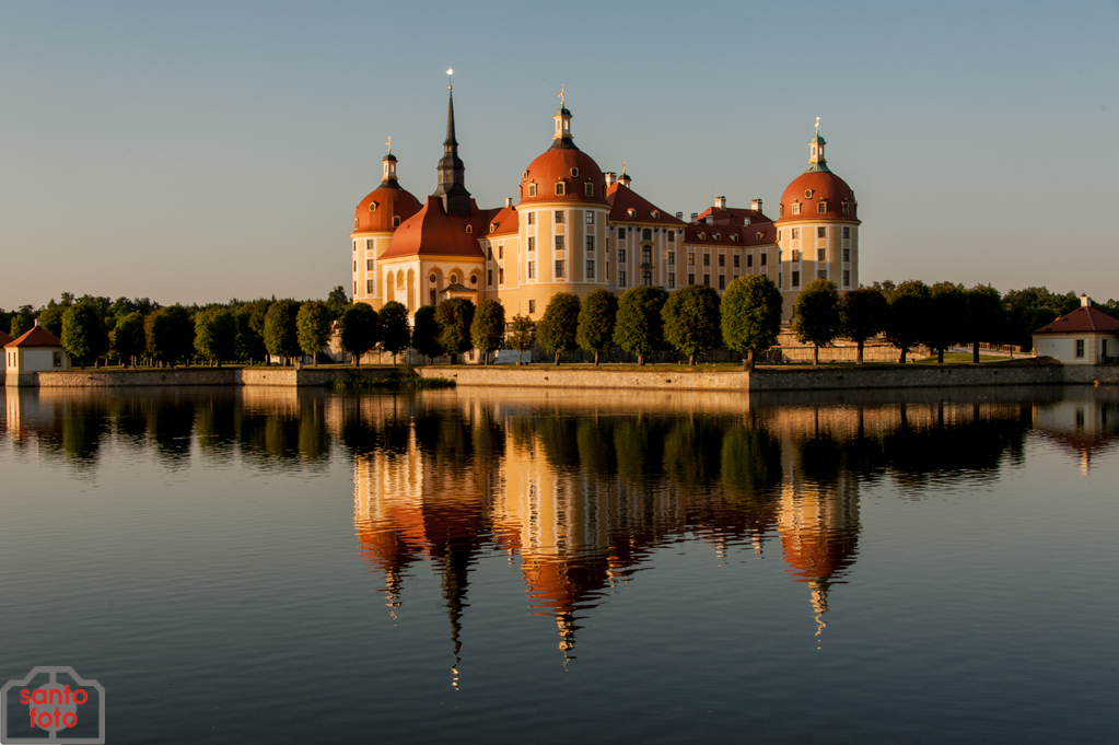 Schloss Moritzburg bei Dresden Foto & Bild landschaft, bach, fluss