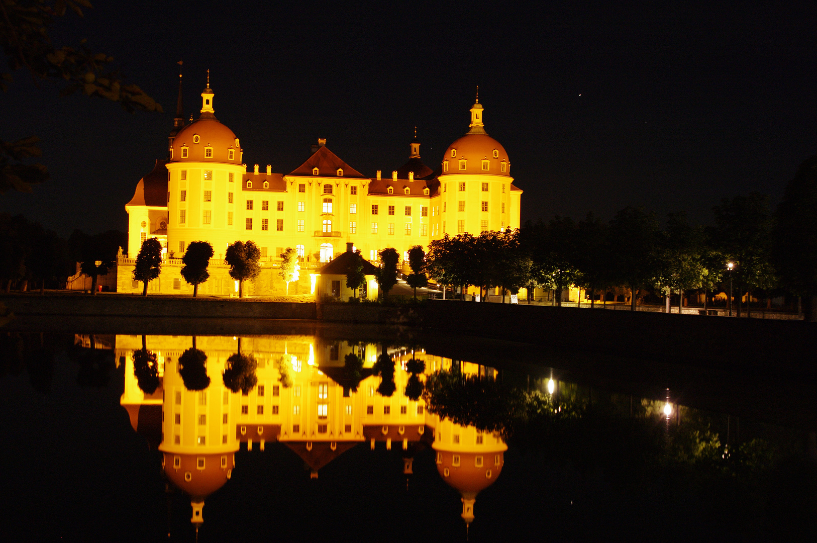 Schloß Moritzburg bei Nacht