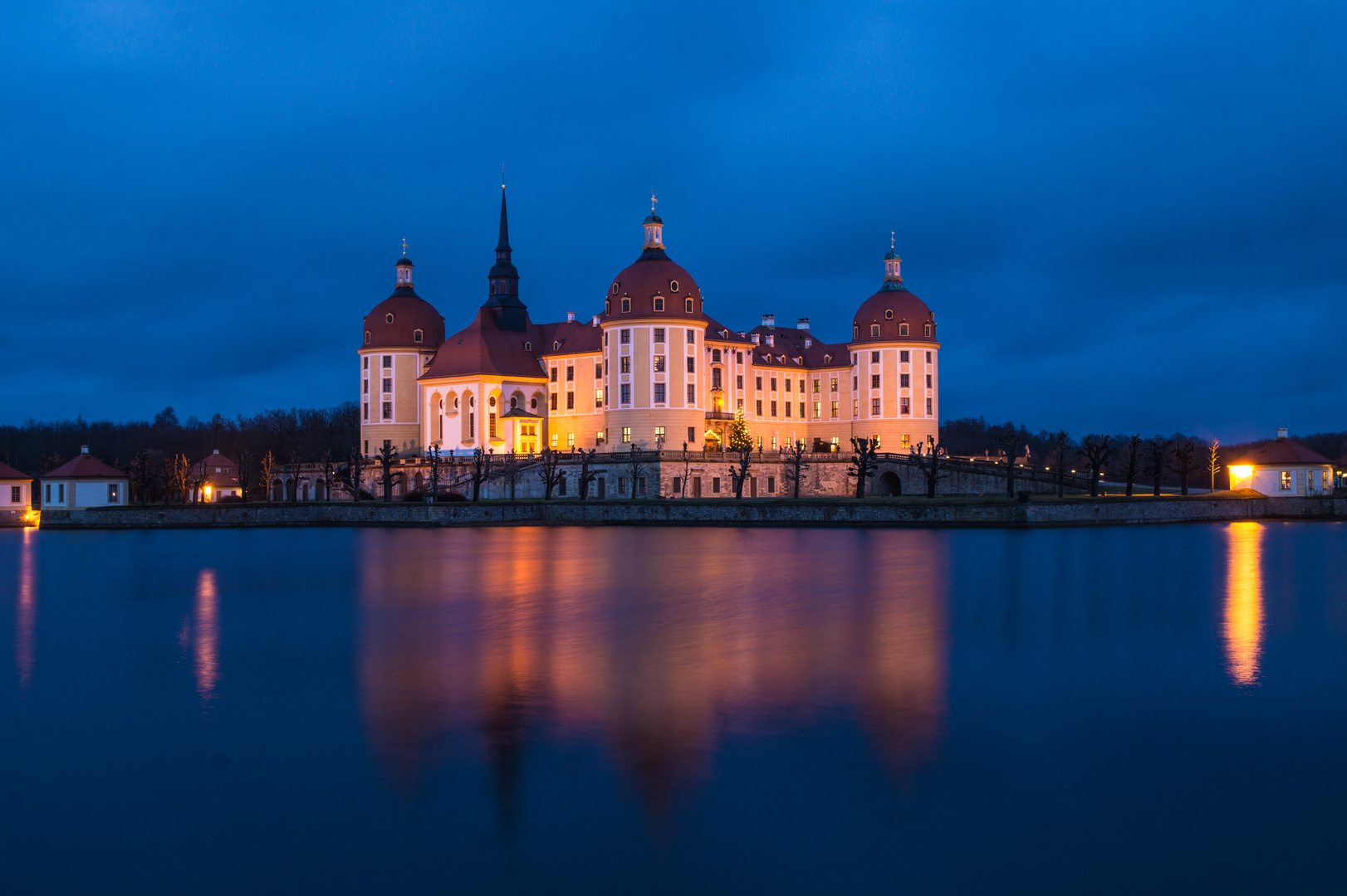 Schloss Moritzburg bei Nacht