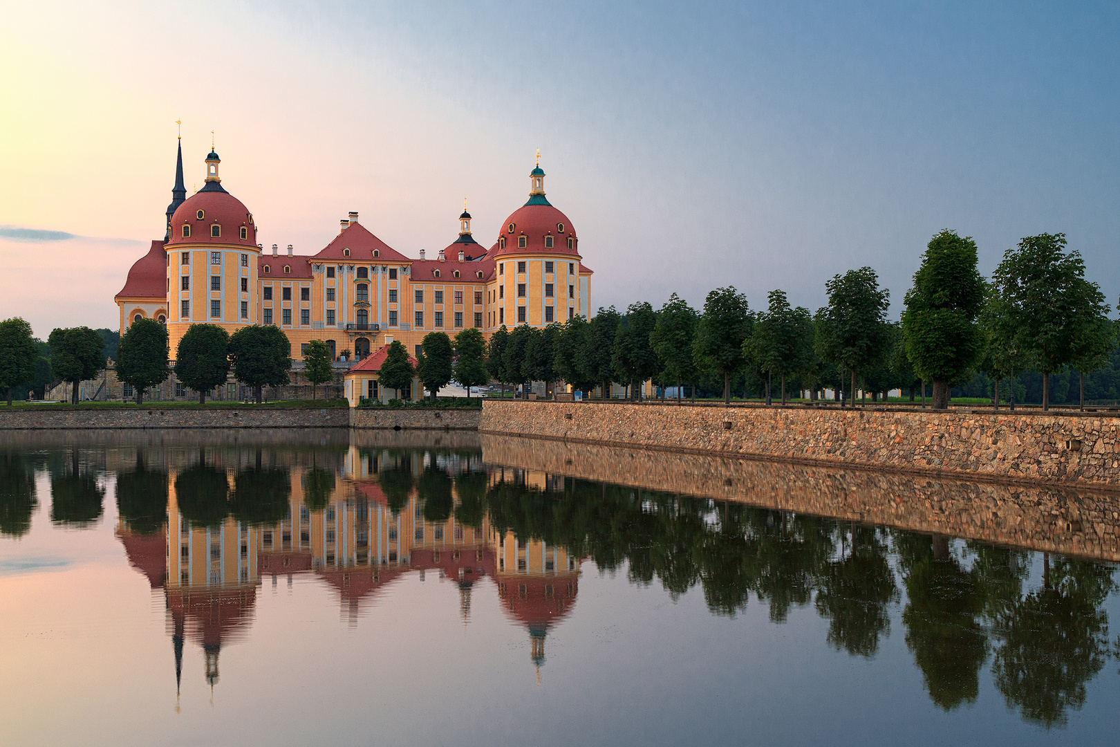 Schloss Moritzburg im Abendlicht