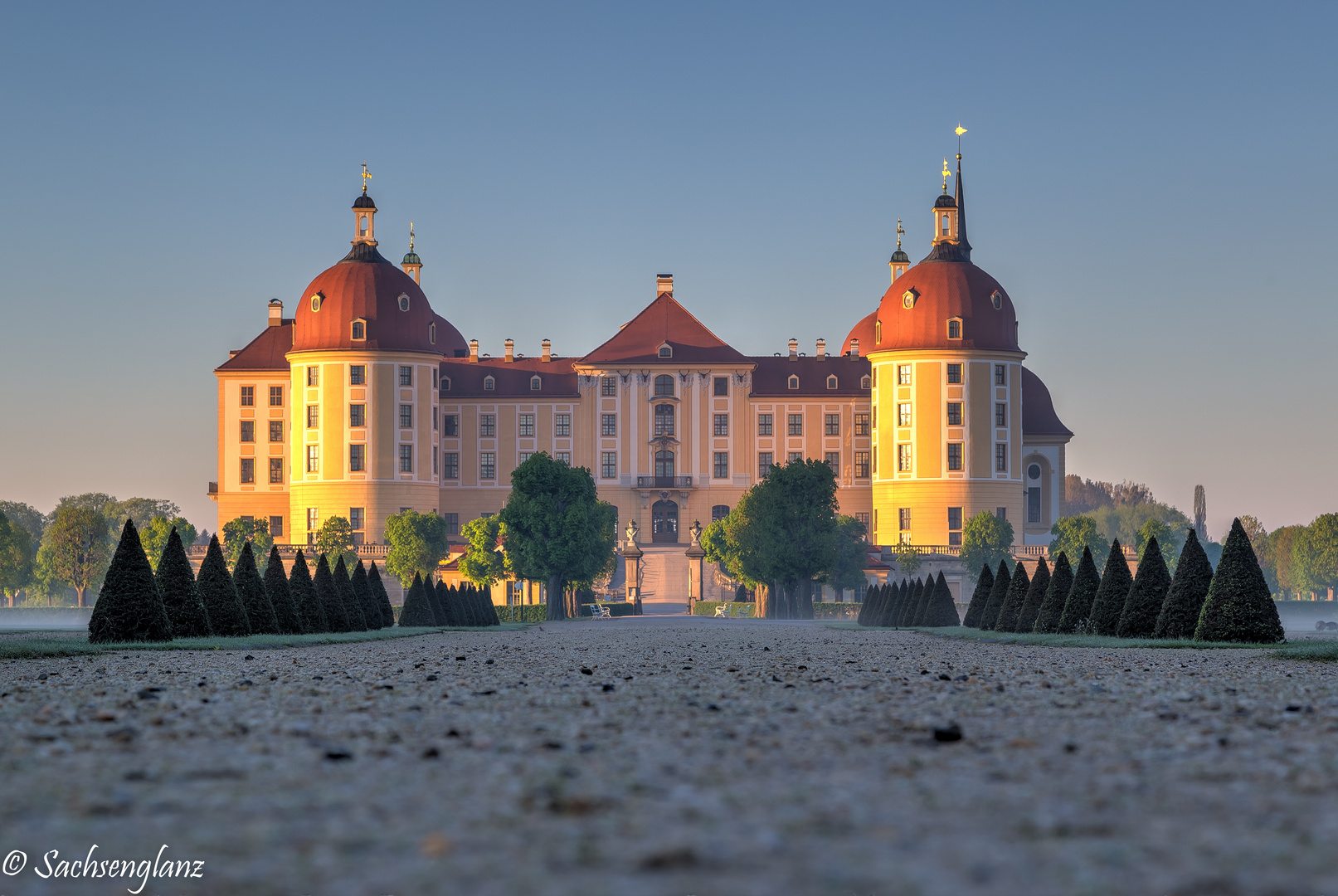 Schloss Moritzburg im Morgenlicht