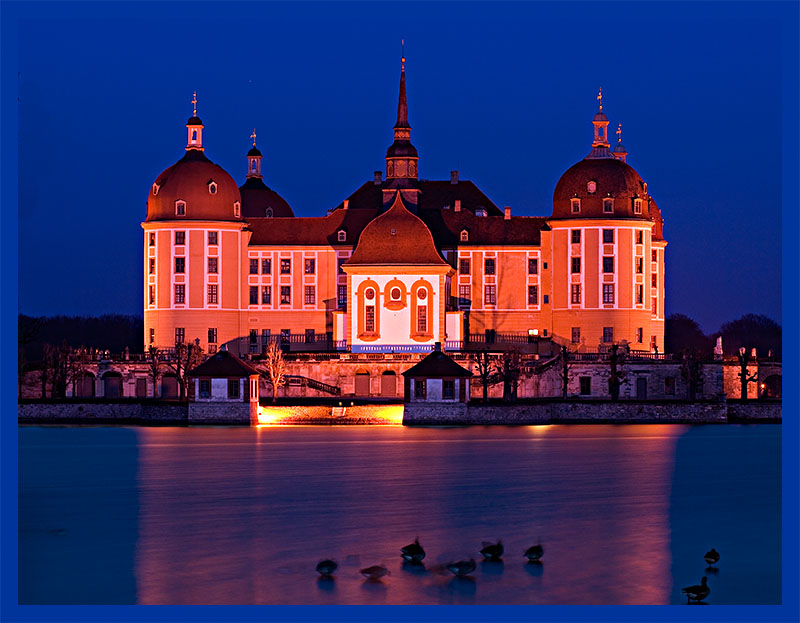 Schloss Moritzburg in blau