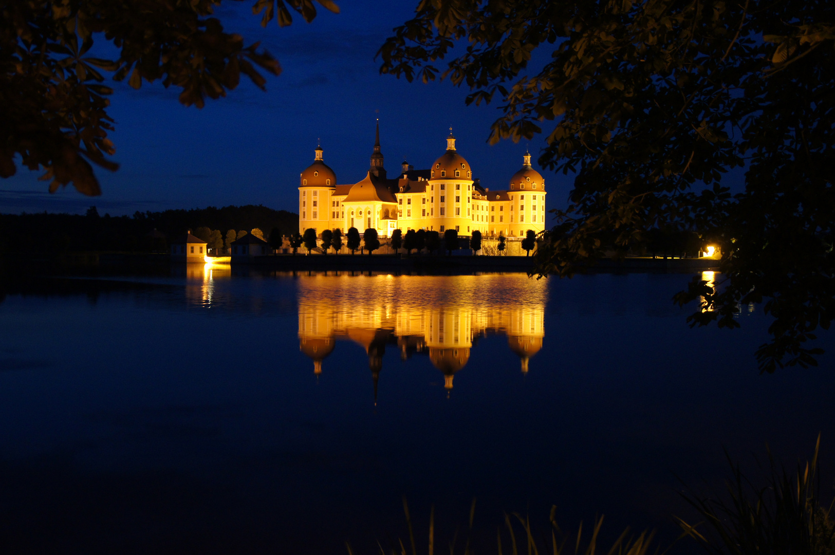 Schloß Moritzburg in der blauen Stunde