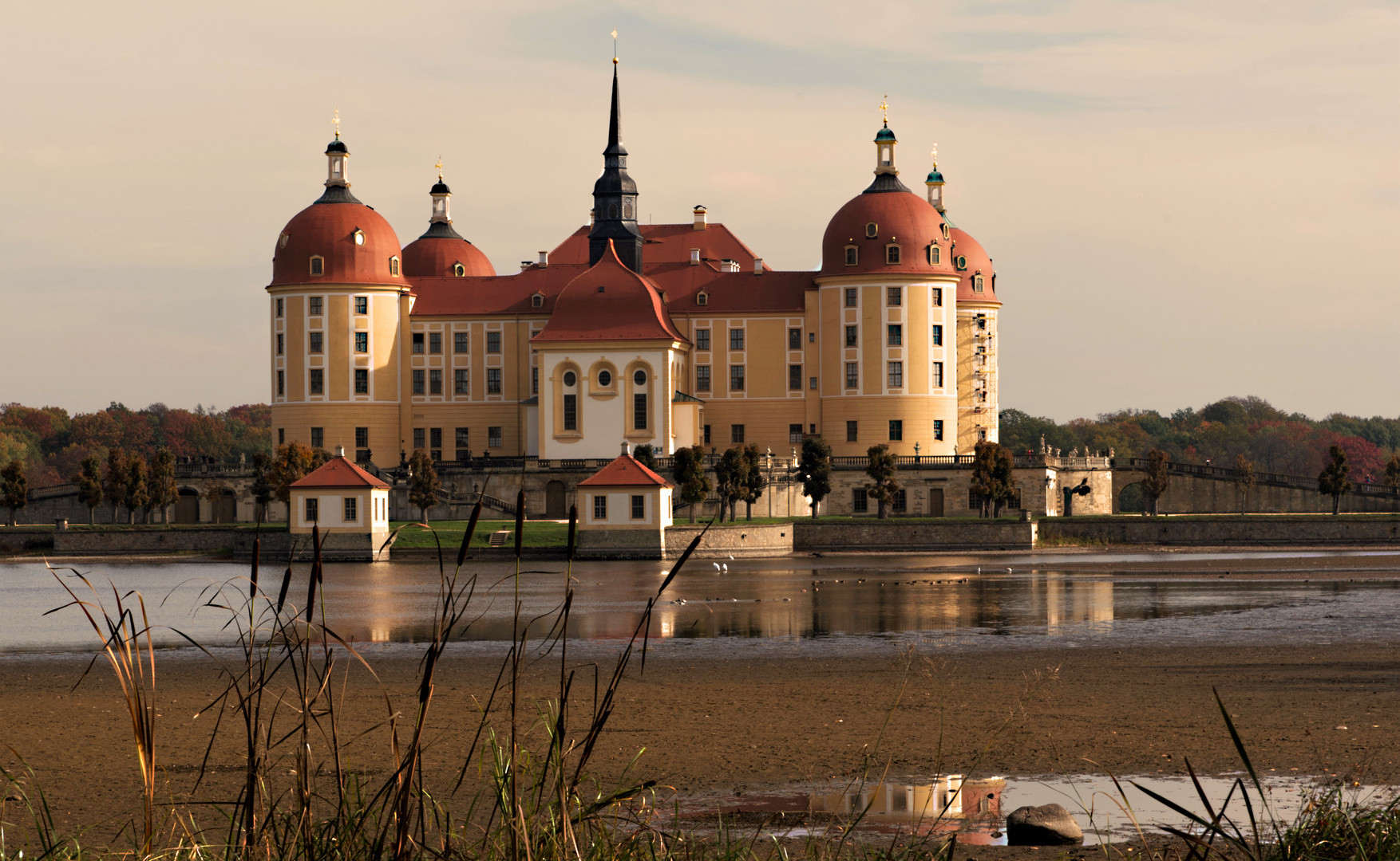 Schloss Moritzburg in der Oktobersonne