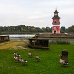 Schloss Moritzburg, Leuchtturm und Gänse