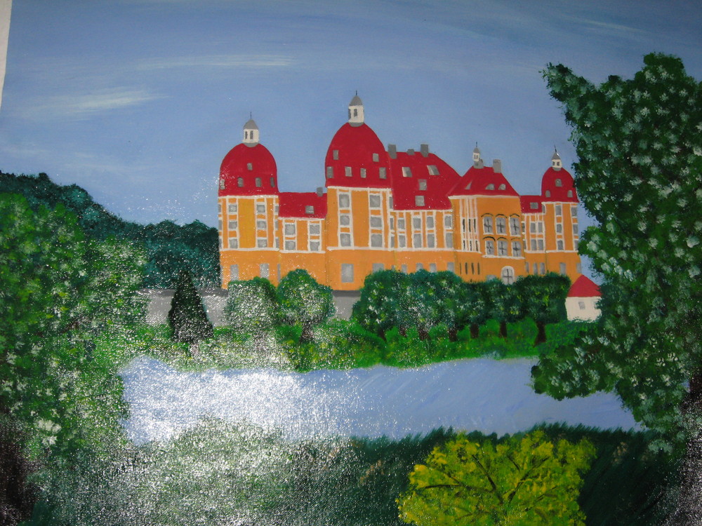 schloss moritzburg mal gemalt