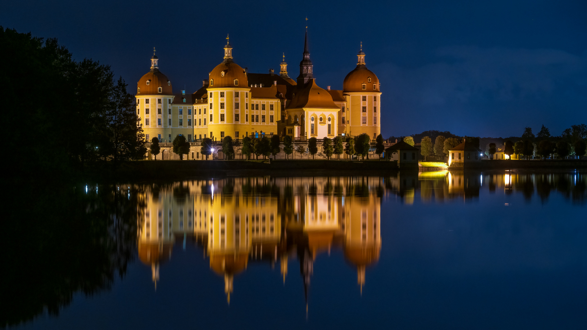 Schloss Moritzburg zur blauen Stunde