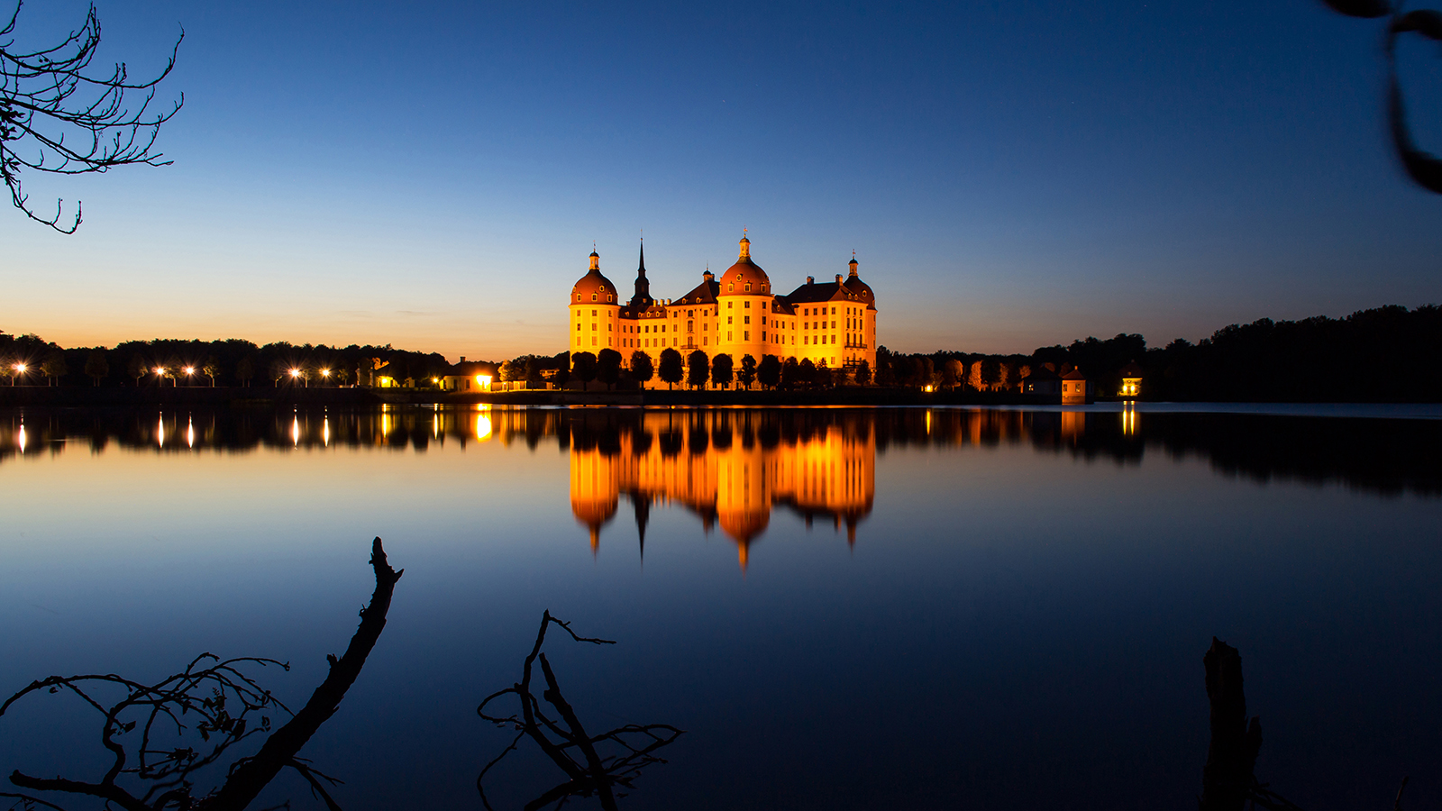 Schloss Moritzburg zur blauen Stunde