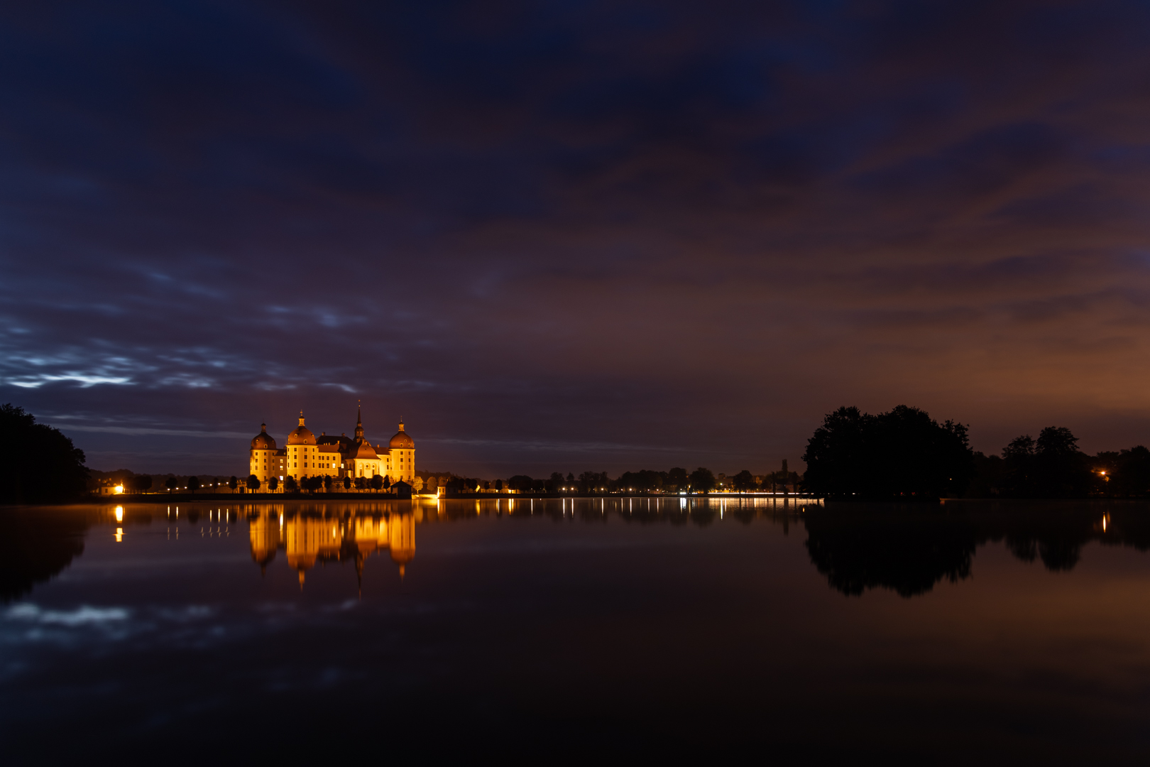 Schloss Moritzburg zur blauen Stunde