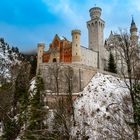 Schloß Neuschwanstein an einem Wintermorgen