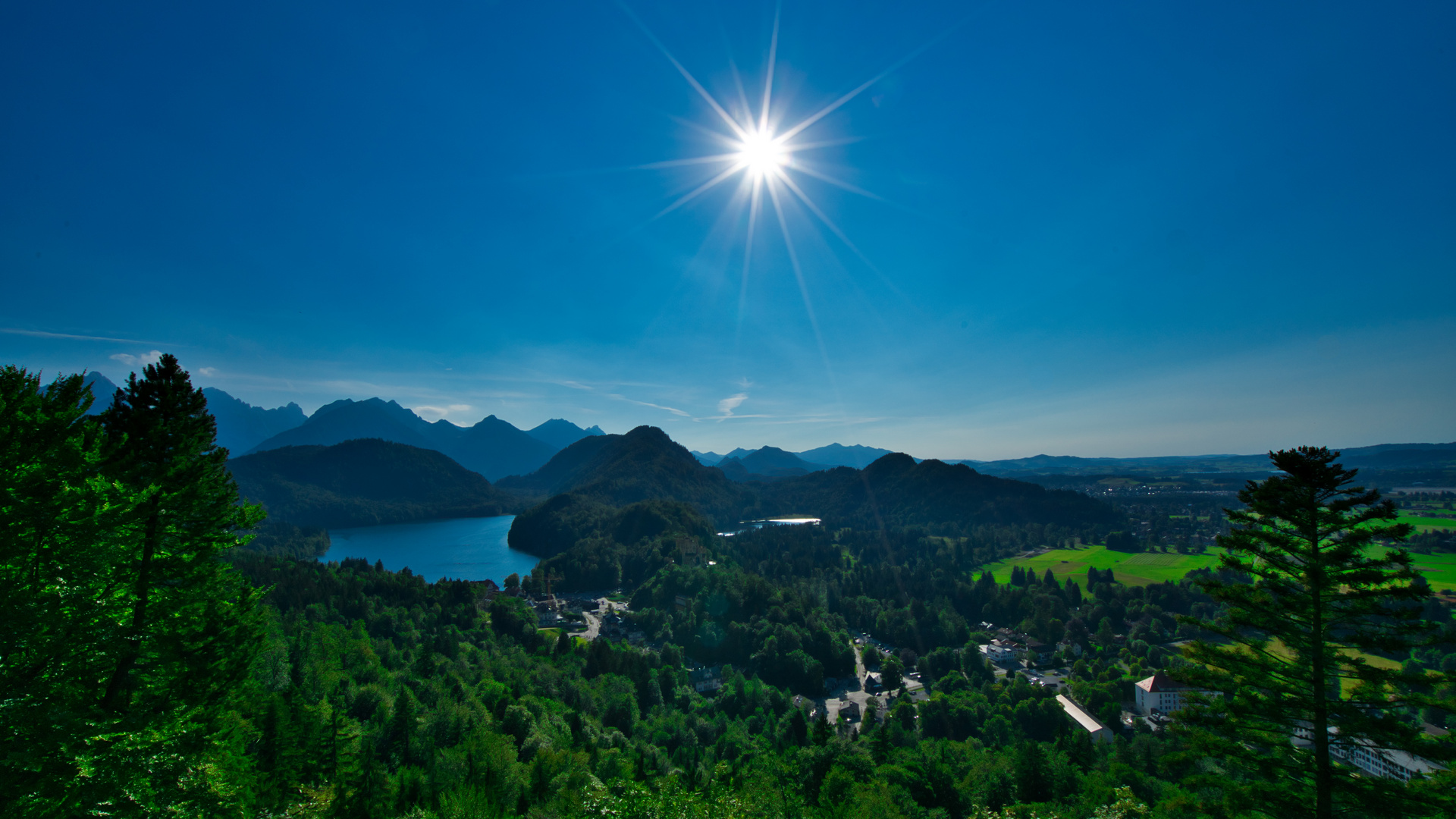 Schloß Neuschwanstein, Blick ins Tal