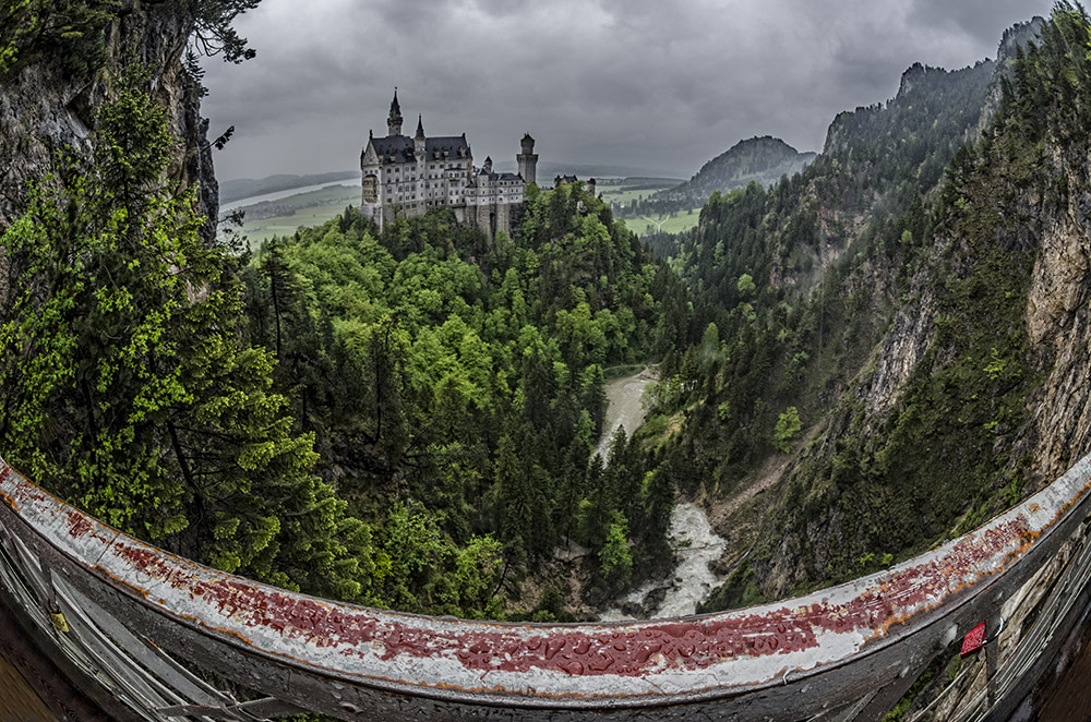 Schloss Neuschwanstein - Blick von der Marienbrücke