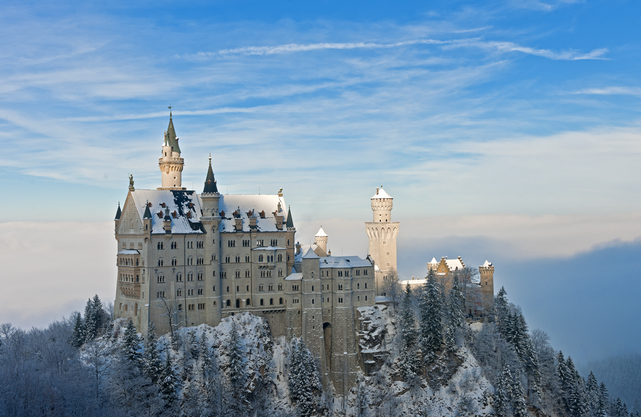Schloß Neuschwanstein ein Wintermärchen Foto & Bild landschaft