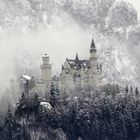 Schloss Neuschwanstein im Schneegestöber