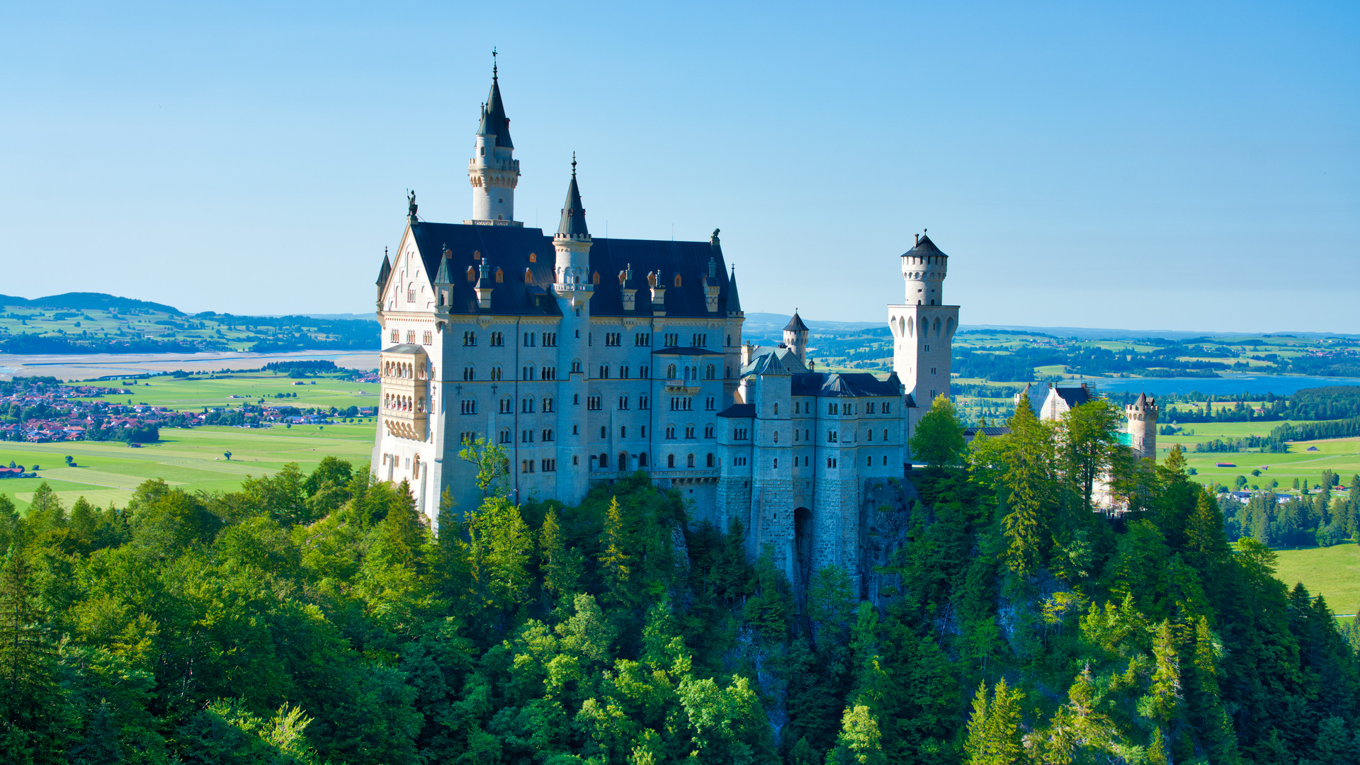 Schloß Neuschwanstein von der Marienbrücke aus