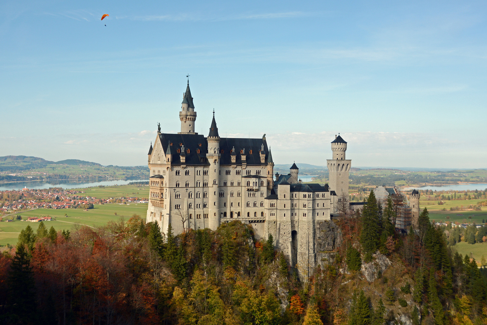 Schloss Neuschwanstein von oben