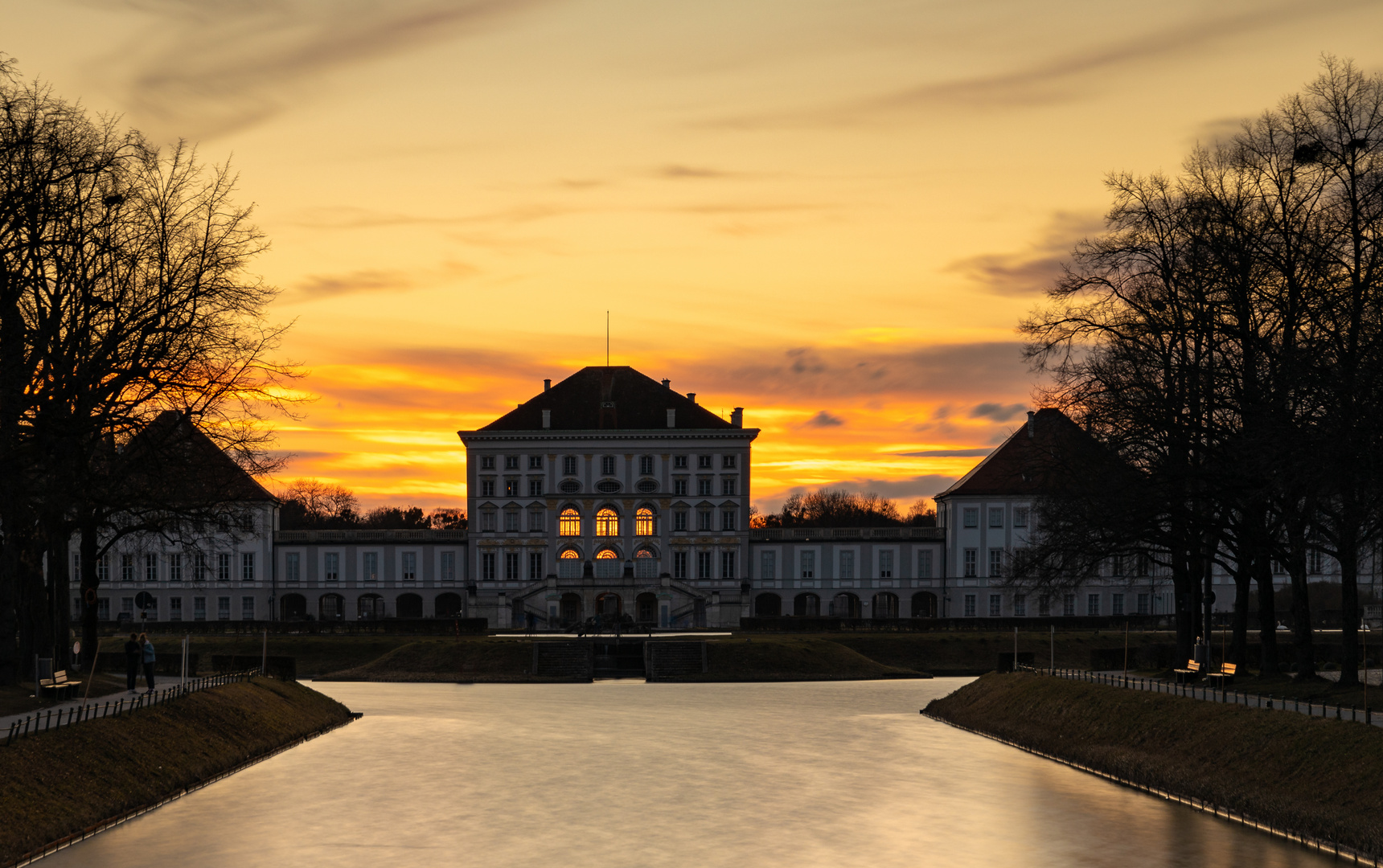 Schloss Nympenburg Sonnenuntergang