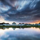 Schloss Nymphenburg bei Sonnenuntergang