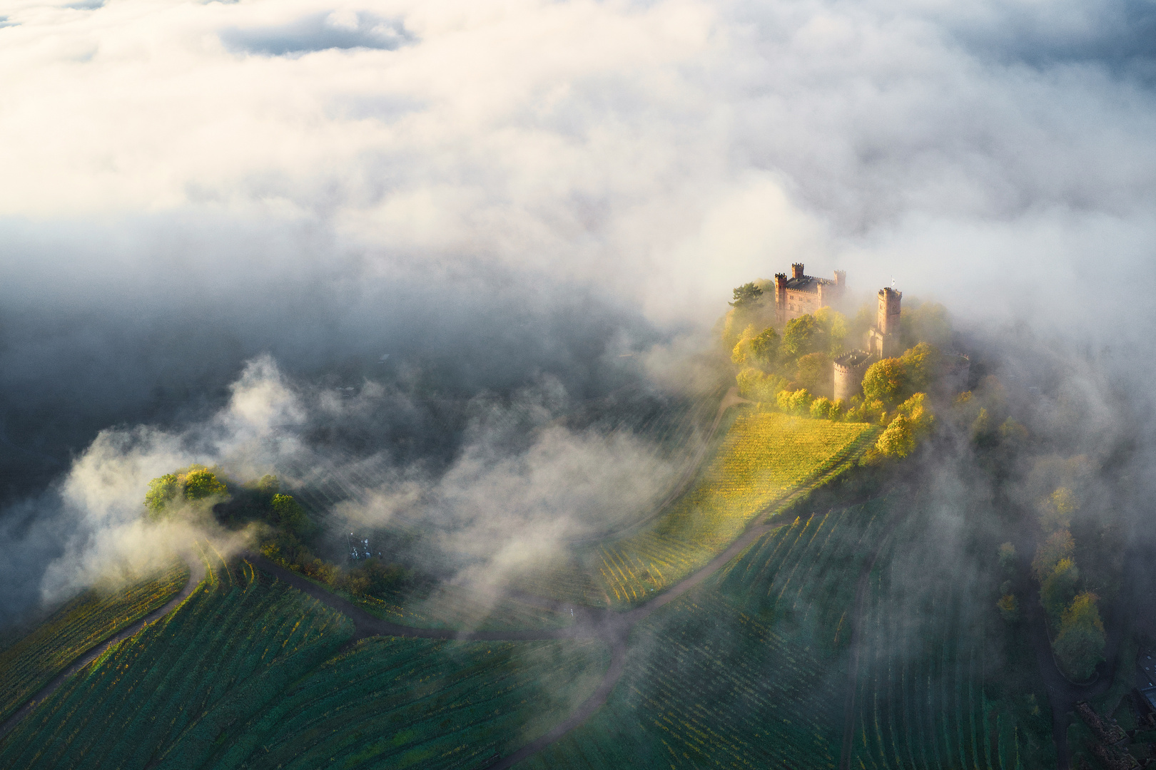 Schloss Ortenberg im Nebel