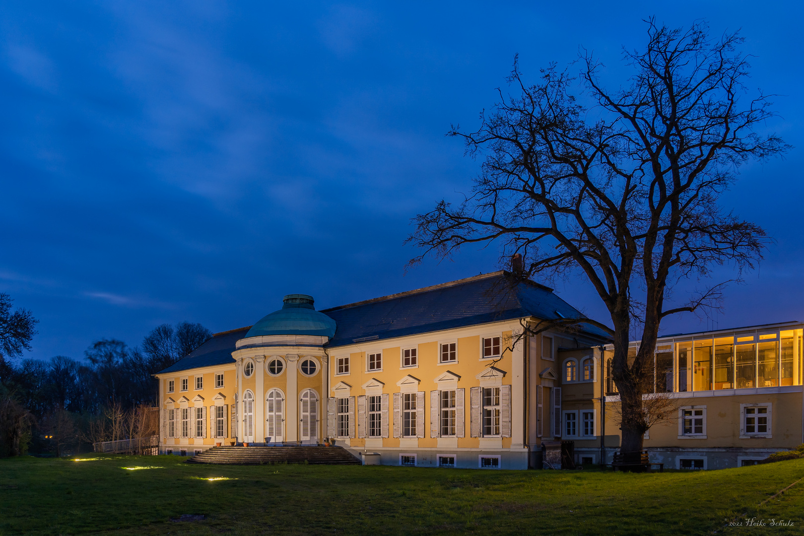 Schloss Peseckendorf zur blauen Stunde