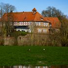 Schloss Petershagen mit Hochwasser