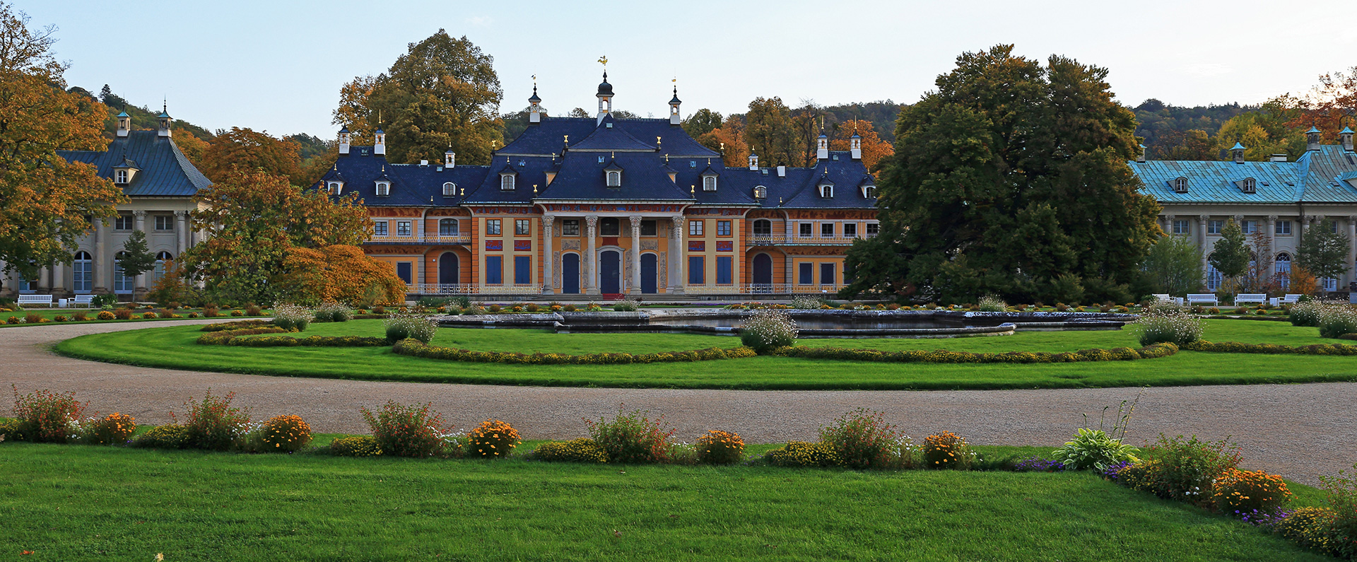 Schloss Pillnitz am frühen Morgen des 13.10. 2019...