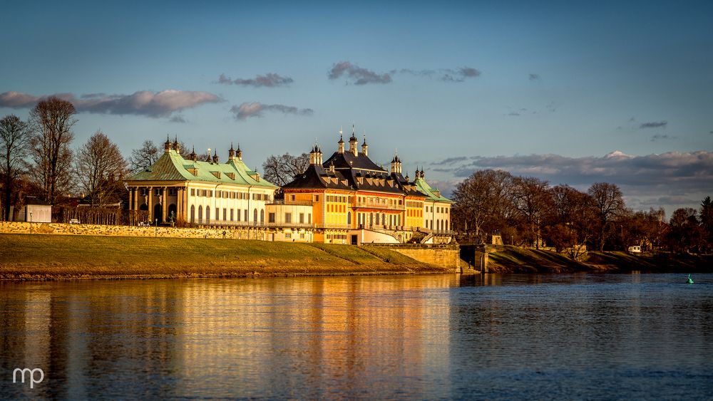 Schloss Pillnitz in der Abendsonne