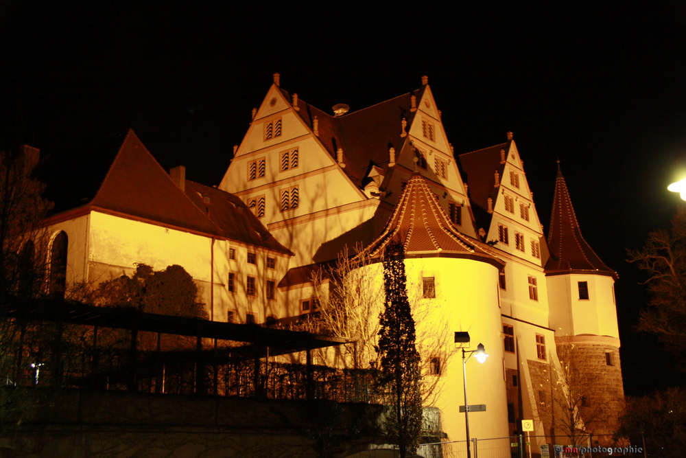 Schloss Ratibor in Roth bei Nacht