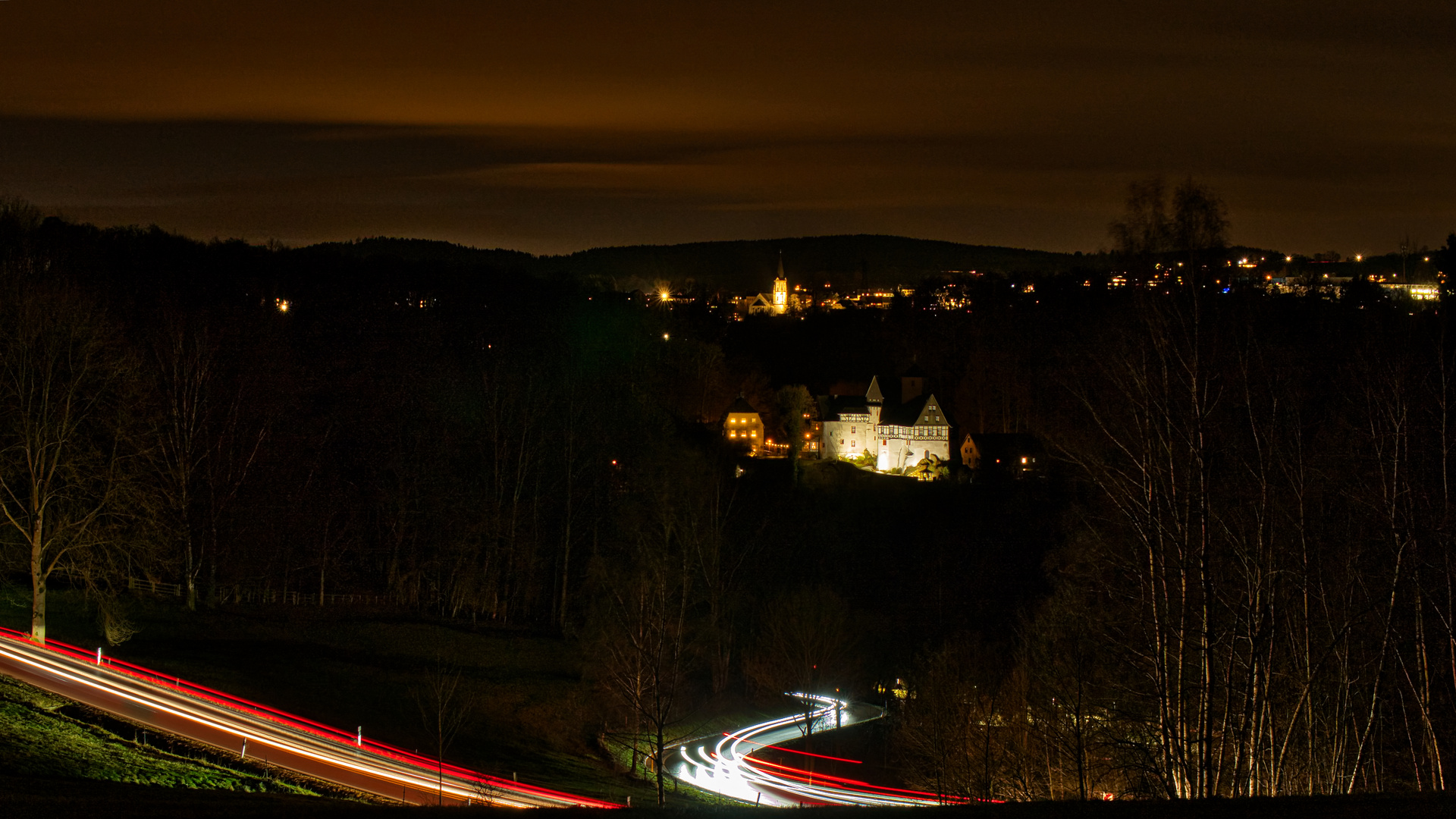 Schloß Rauenstein am Abend