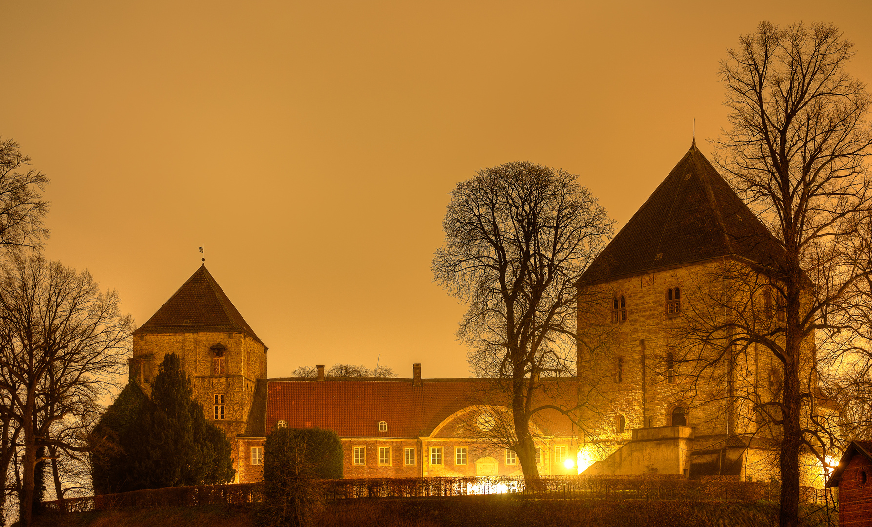 Schloss Rheda-Wiedenbrück bei Nacht