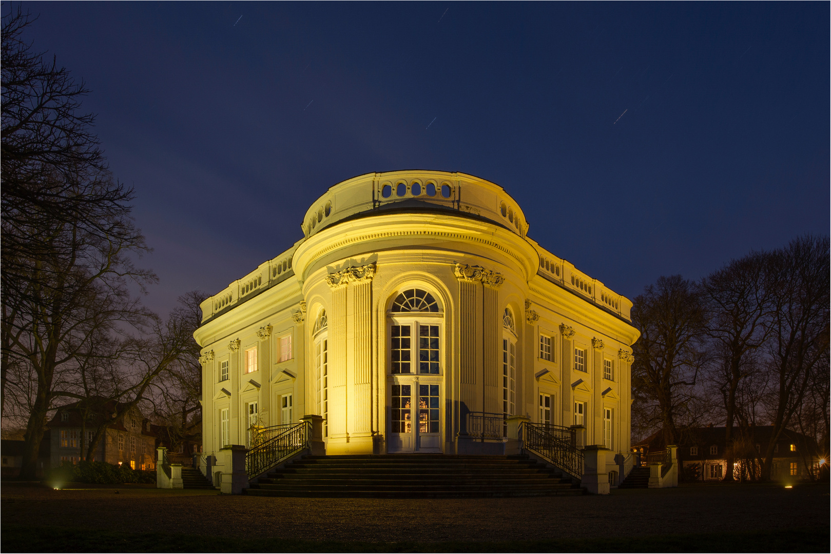 Schloss Richmond in Braunschweig zur Blauen Stunde